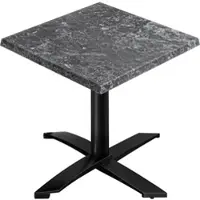GGM Möbel WTG | Bistro Außen Tisch | B: T: H: 70 x 70 x 75,5 cm | Felsen / Schwarz | Quadratisch