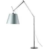 Artemide - Tolomeo Mega Stehleuchte mit Dimmer, Satinschirm Ø 42 cm, silber