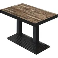 GGM Möbel BPY | Bistro Tisch | 110 x 60 x 81 cm | Quadratisch | Schwarzer Rand | Vintage Old / Schwarz
