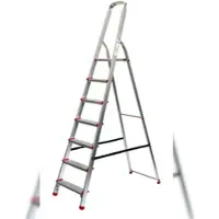 Szagato Stehleiter 7 Stufen 227x53cm Alu 7 Stufen Leiter Alu Stehleiter 7-stufig Bockleiter 7 Stufen Haushaltsleiter 7 Stufen Alu Stehleiter 7 Stufen