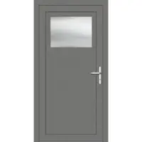 Haustuerenland.de RC2 Nebeneingangstür Aluminium "DOROTHEA" 69 mm Graualuminium RAL 9007 innen öffnend DIN rechts