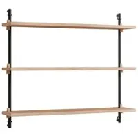 MOEBE - Wall Shelving System Low, Eiche geölt / schwarz