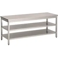 CombiSteel Arbeitstisch mit 2 Böden aus Edelstahl 1200x700x900mm