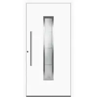 Haustuerenland.de Aluminium Haustür nach Maß "ELENORA" 60 mm RC2 Weiß RAL 9016 beidseitig innen öffnend DIN links