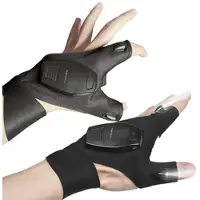 Pearl 1 Paar Handschuhe mit Akku-LED-Licht, wiederaufladbar, Einheitsgröße
