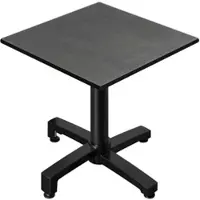 GGM Möbel CPBC | HPL Bistro Tisch | B:T:H 60 x 60 x 78 cm | Anthrazit / Aluminium Schwarz | Klappbar + Zusatzgewicht | Quadratisch