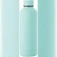 WOLFCUT Trinkflasche 0,5 L mint| Wasserflasche | Thermoflasche | isoliert für Warm & Kaltgetränke | 24h kalt & 12h heiß | doppelwandig | Edelstahl lackiert