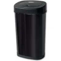 Rijoka Sensor Mülleimer 50L – Edelstahl – Soft Close – Fingerabdruck frei – Modern Design - Schwarz
