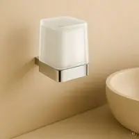 Aquacraft 300 Seifenspender Wandmontage 30050000-00 mit Stülpglas matt, Bedienung von unten, chrom