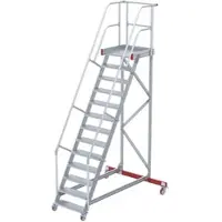 Euroline 513 Wartungsbühne 60° 600mm Stufenbreite 13 Stufen Alu gerieft