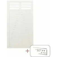 Plus Einzeltor Decora inkl. Beschläge 100 x 180 cm RAL 9010 weiß