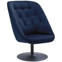 Meet by Paperflow Drehsessel SCOOP, Polyurethaneschaum, bis 120 kg, Stahl & Polyester, schwarz & blau