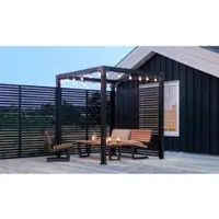Meingartenversand.de Terrassen Pergola - Model 2 im Maß 268 x 198 x 208 cm - Gartenpergola aus Kiefer/Fichte - Holzpergola ohne Seitenteile - Pergoladach für Terrasse