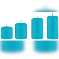 Kopschitz Kerzen 4er Set Adventskerzen abgestuft Ocean Blau Ø 5 cm (Höhen 6, 8, 10 und 12 cm)