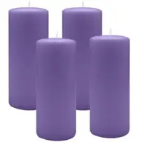 Kopschitz Kerzen 4er Set Adventskranzkerzen Veilchen Ø 60 x 200 mm