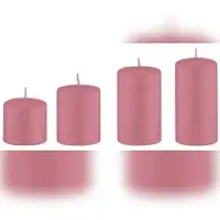 Kopschitz Kerzen 4er Set Adventskerzen abgestuft Antique Pink Ø 5 cm (Höhen 6, 8, 10 und 12 cm)