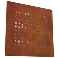 Qlocktwo Earth 45 Creator ́s Edition Rust White Englisch