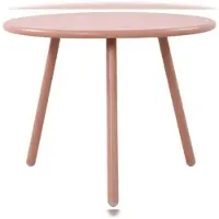 DELUKE Couchtisch NENIM Kunststoff Pink 60x60x45cm Sofatisch Rund Beistelltisch Wohnzimmertisch Klein