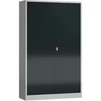 MR-Shop MR-Flügeltürenschrank XXL, lichtgrau / anthrazit