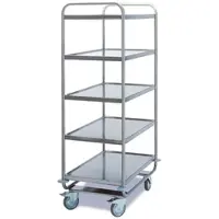 ROLLCART Tischwagen für Labor und Produktion, 5 Etagen, 1000 x 600 mm