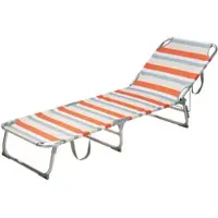 Möbel Kraft Klappliege Strandliege , orange , Maße (cm): B: 57 H: 29