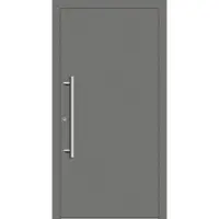 Haustuerenland.de Haustür mit Fingerprint "GESA" 79 mm RC2 Graualuminium RAL 9007 beidseitig innen öffnend DIN links