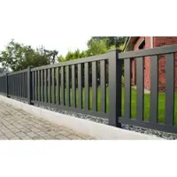 Meingartenversand.de Alu Vorgartenzaun Gartenpforte Baltrum - 100 x 110 cm (L x H) - Anthrazit (RAL 7016), pulverbeschichtet - DIN-R - inkl. Torbänder, Drückergarnitur