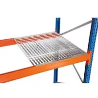 Schulte Lagertechnik Holmbündig einlegbarer Gitterrost für Palettenregale, B 1825 x T 800 mm, für Holmtiefe 50 mm, verzinkt, 2 Stück