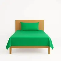Benetton - 2-teiliges Bettwäscheset (Bettbezug 155x220cm + Kissenbezug 80x80cm) 100% Baumwolle Grün