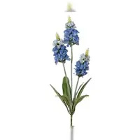 Décoris Künstliche blaue Hyazinthe 13x67cm Kunstblume mit drei Blütenköpfen Blumendeko Blumenarrangement Tischdeko Frühlingsdeko Blumenschmuck