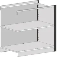 Schulte Lagertechnik Mittelmodul für erweiterbares Thekensystem MULTIplus, 1 Modulrahmen, Breite Aufsatz 1006 mm, ohne Arbeitsplatte