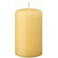 Kopschitz Kerzen Flachkopf-Stumpenkerzen Grapefruit Gelb 80 x Ø 40 mm, 12 Stück