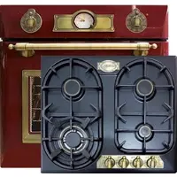 Kaiser Herd-set / Elektro Einbau Backofen EH 6355 RotEm 67L + KG 6325 Em Gaskochfeld 60 cm