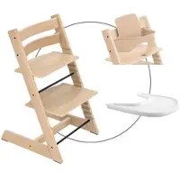 Stokke Tripp Trapp Bundle Treppenhochstuhl Eiche inkl. Babyset & Tray, natur