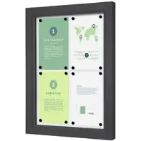 SHOWDOWN Informationskasten außen abschließbar 4 x DIN A4