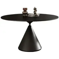 360Home Runder Esstisch Keramik Metallbeine Esszimmertisch Küchentisch Tisch Ø 120cm*75 cm schwarz /YBYZ-H120/