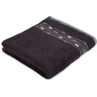 Möve Handtuch MÖVE FOR FROTTANA "Magic Uni", grau (graphit), B:50cm L:100cm, Walkfrottee, Obermaterial: 100% Baumwolle, Handtücher, Handtuch, mit Bordüre aus kleinen Rechtecken
