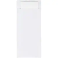Mank Bestecktasche in Weiß 85 x 200 mm, mit 2-lagiger Tissue-Serviette in Weiß - 100 Stück