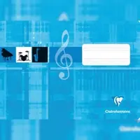 Clairefontaine 25x Notenheft , DIN A5 quer, 8 Blatt, 90g, Notenlinien - 31514C