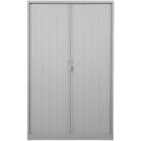 Gürkan G-Office Rollladenschrank SDC.1912, aus Metall, abschließbar, 120 x 195 x 46 cm (B/H/T), lichtgrau, 4 Böden