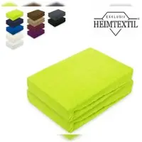 EXKLUSIV HEIMTEXTIL Frottee Spannbettlaken Marke Doppelpack 90 x 200 cm Limette/Apfelgrün