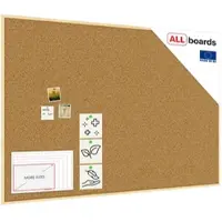 Allboards Pinnwand TK1812D, braun, aus Kork, mit Holzrahmen, 180 x 120 cm