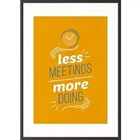 PaperFlow Wandbild Less meetings more doing 600 x 800 mm