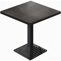 GGM Möbel BPY | Bistro Tisch | 60 x 60 x 78,5 cm | Quadratisch | Schwarzer Rand | Wenge / Schwarz