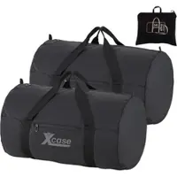 Xcase 2er-Set Falt-Duffle-Taschen, reißfest, Befestigungsgurt, 40 l, je 212g