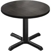 GGM Möbel BSM | Bistro Tisch | Ø 80 x 74,5 cm | Schwarzer Rand | Rund | Wenge / Schwarz