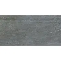 Rako Quarzit Treppenfliese dunkelgrau 40x80 cm matt DCP84738.1