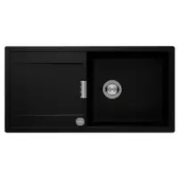 Schock Unterbauspüle Cristadur Mono D-100 L U Green Line Night NGT Exzenterbedienung