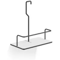 Giese Duschkorb mit Aufhänger 10014-14 eckig, an Duschstange, schwarz matt/weiß