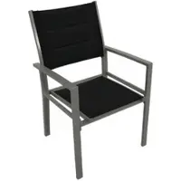 Meingartenversand.de Outdoor Gartensessel Korinth - Silbergrau - 62 x 57 x 89 cm - aus Aluminium/Textilgewebe